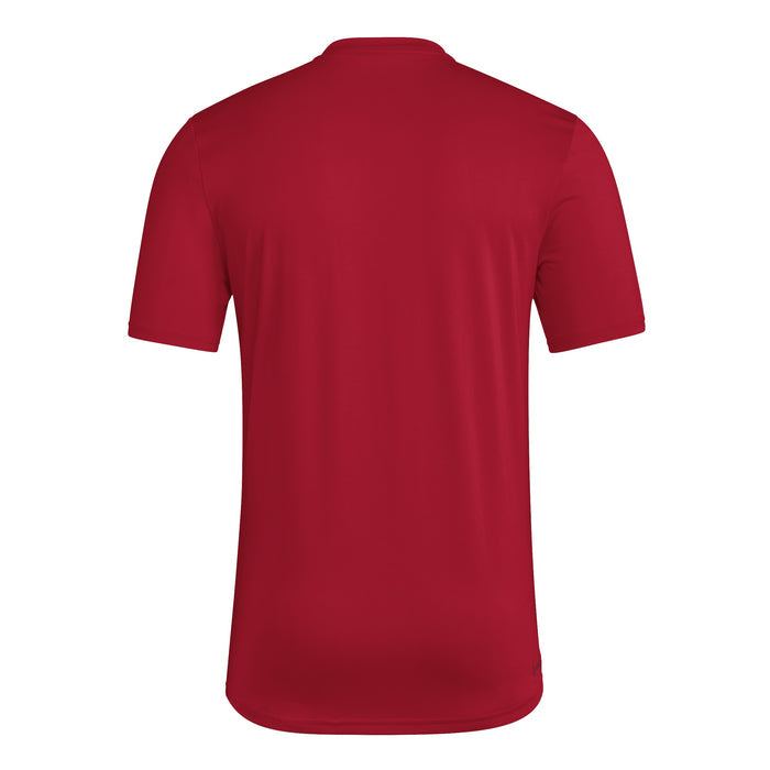 Men's Nebraska Huskers Adidas Herbie Ticket T-Shirt - RED