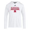 Men's Nebraska Huskers Adidas Lightweight Hoodie - WHITE