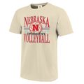 Men's Nebraska Huskers Old Style Arch Volleyball T-Shirt - IVORY