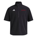 Men's Nebraska Huskers Adidas Short Sleeve 1/4 Zip - BLACK