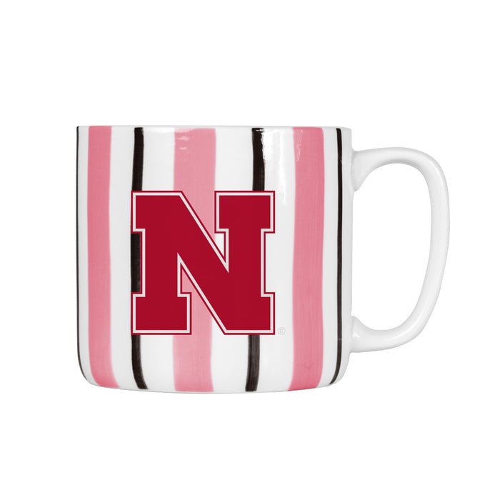 Nebraska Huskers Brushstroke Stripe 16oz Mug - NEBRASKA