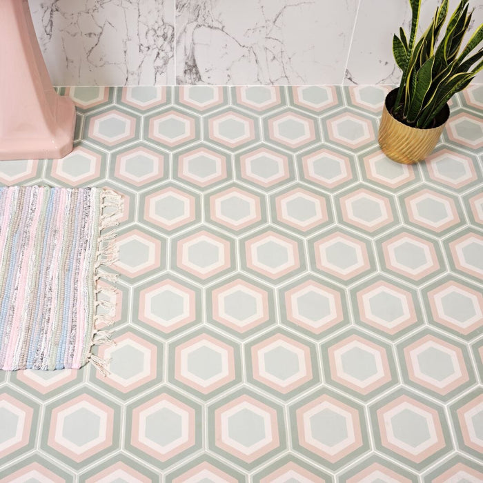 Patisserie Rose Mint 20x23 Box TileStyle