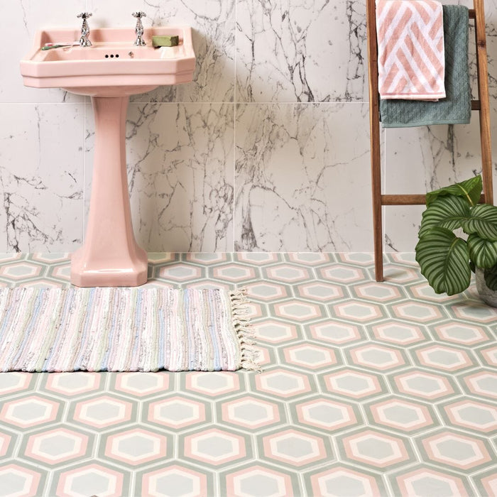 Patisserie Rose Mint 20x23 Box TileStyle