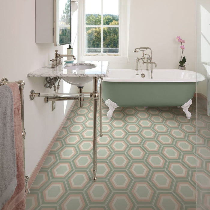 Patisserie Rose Mint 20x23 Box TileStyle