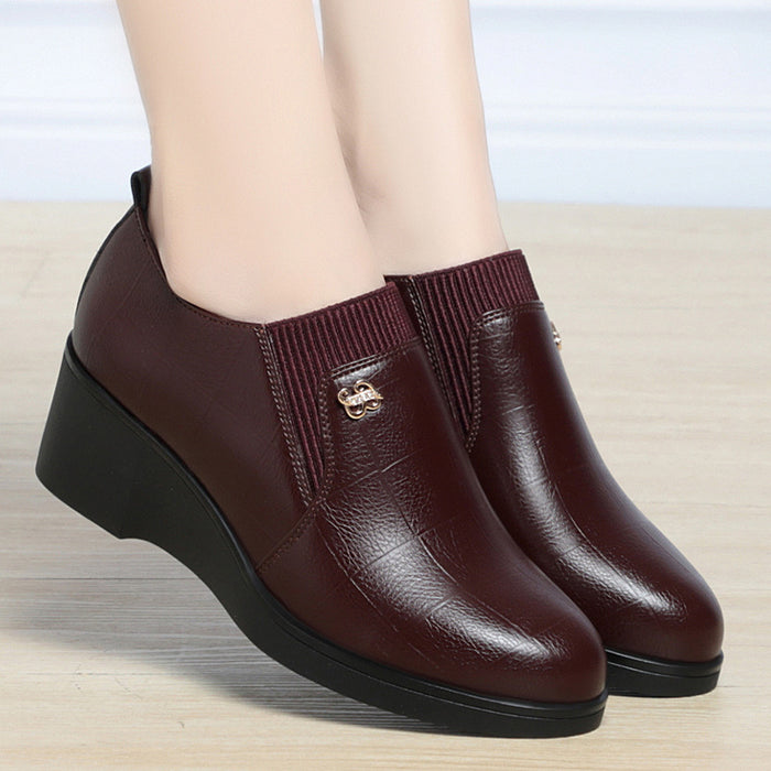 SH489 - Stylish Korean Wedge Shoes
