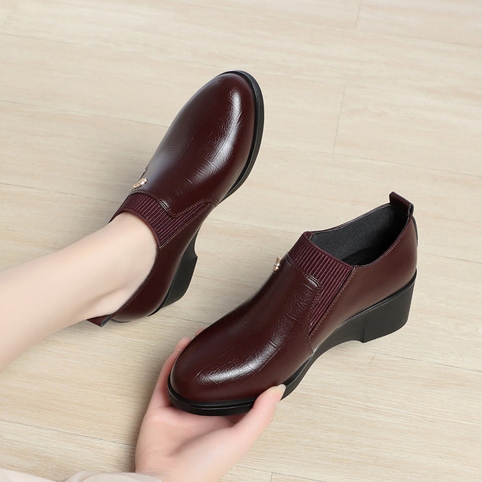 SH489 - Stylish Korean Wedge Shoes