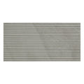 Ribbed grey rectangular tile.