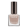 Bottle of Sophia Nail Lacquer | YAPA in a neutral beige shade with a sleek black cap, designed for professional nail care and polish application.