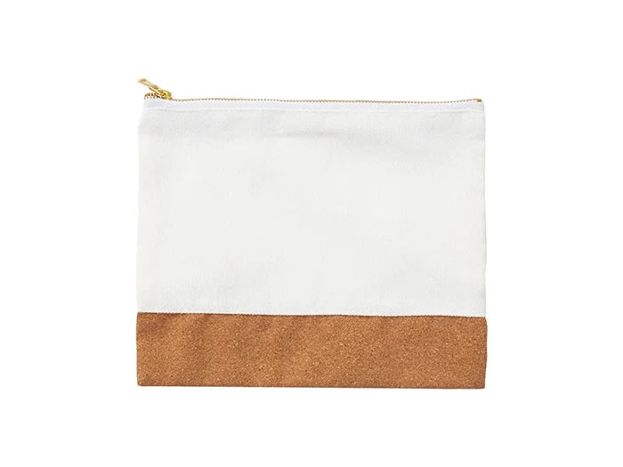 Sublimation Blanks Canvas Stitching Cork Pencil Case