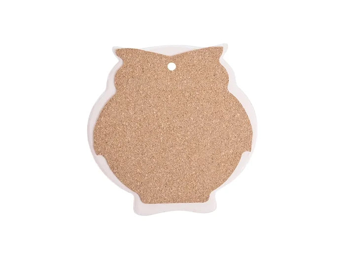 Sublimation Shaped Ceramic Coaster w/ Cork