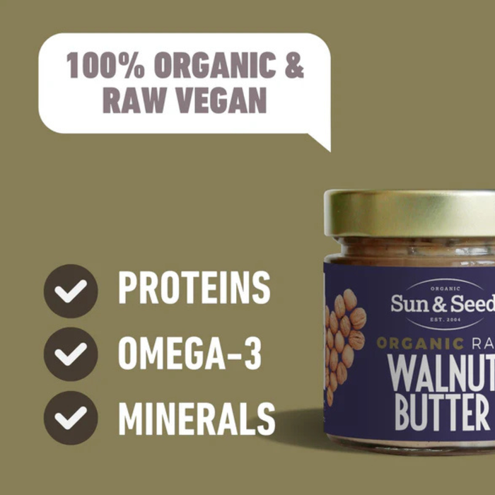 Sun & Seed Organic Raw Walnut Butter 200g