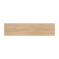 Rectangular wood effect tile on a white background