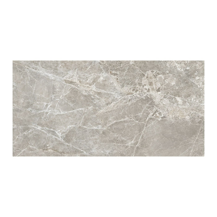 Grey marble patterned tile on a white background