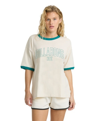 Women's Billabong Go West Ringer T-Shirt - WCP-WHIT