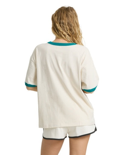 Women's Billabong Go West Ringer T-Shirt - WCP-WHIT