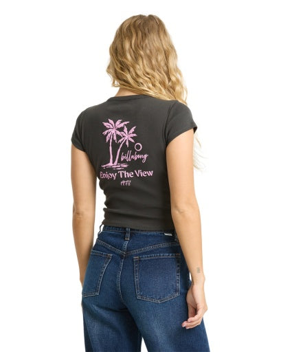 Women's Billabong Magic Sunsets Goddess T-Shirt - OB1-OBLK