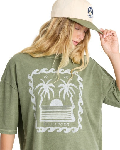 Women's Billabong Wave Stamp T-Shirt - ARG-ARMY
