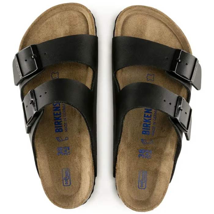 Women's Birkenstock Arizona Soft Footbed Birko-Flor Sandal - BLACK