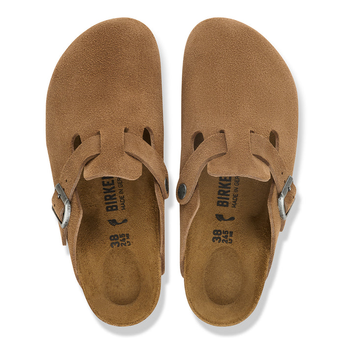 Women's Birkenstock Boston Suede - DARKTEA