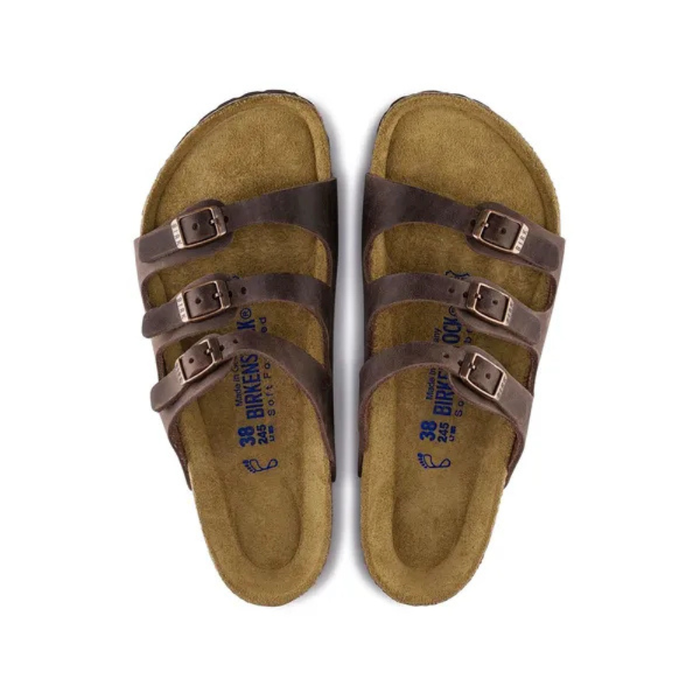 Women's Birkenstock Florida Soft Footbed Oiled Leather Sandal - HABANA