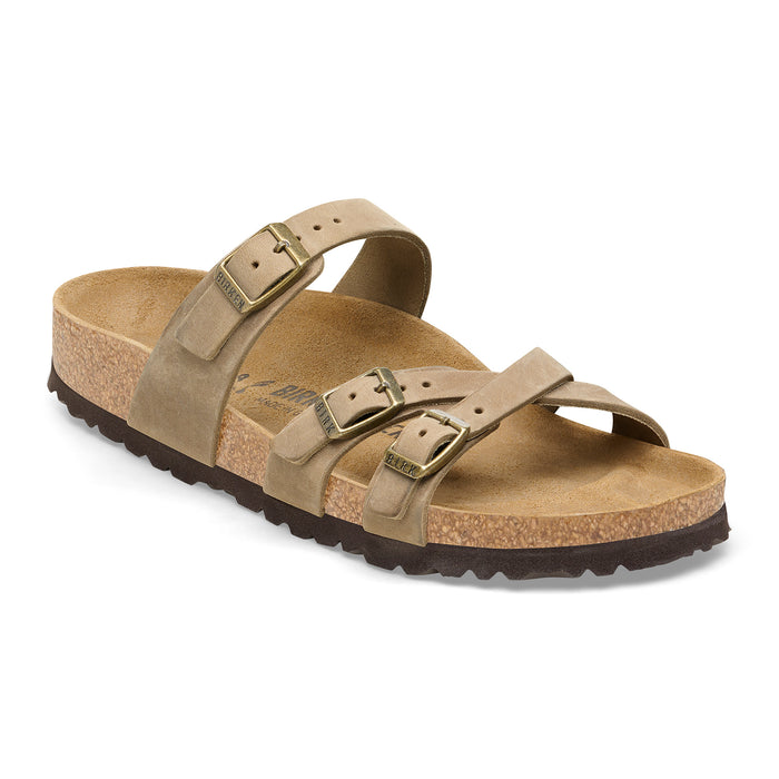 Women's Birkenstock Franca Oiled Leather Sandals - TOBACCO
