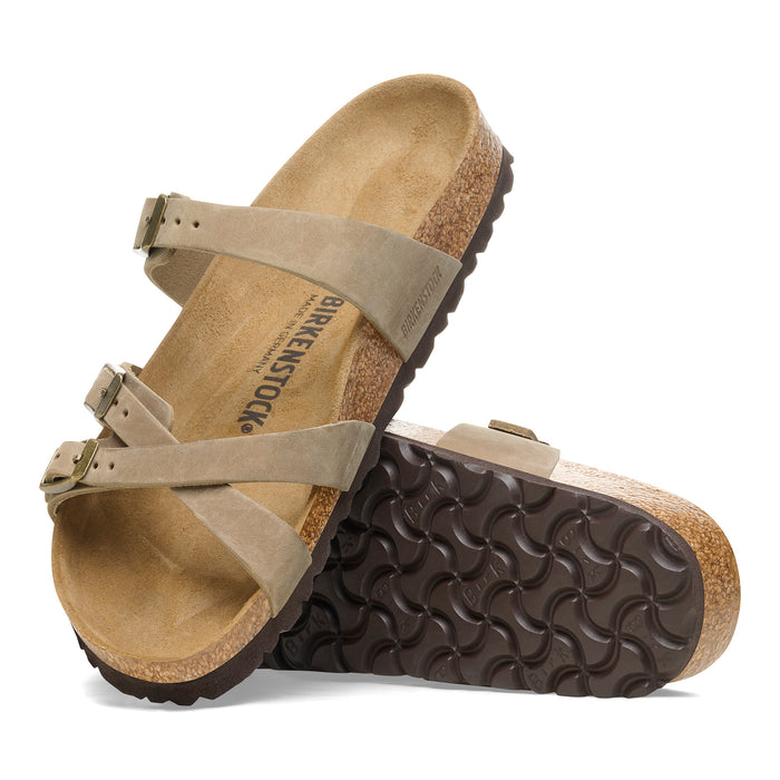 Women's Birkenstock Franca Oiled Leather Sandals - TOBACCO
