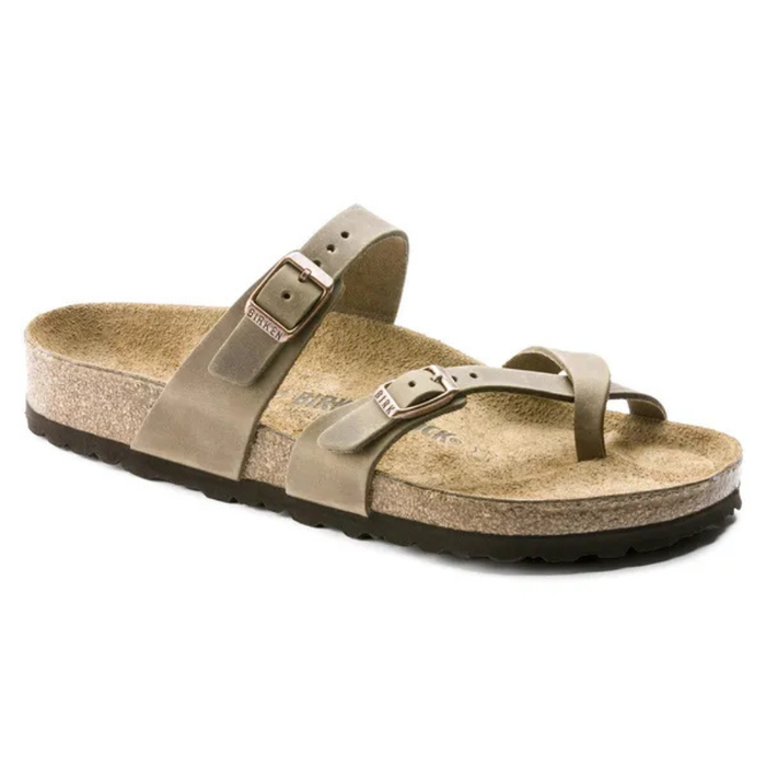 Women's Birkenstock Mayari Oiled Leather Sandals - TOBACCO
