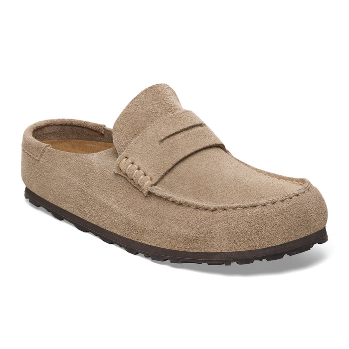 Women's Birkenstock Naples Wrapped Suede Clog - TAUPE