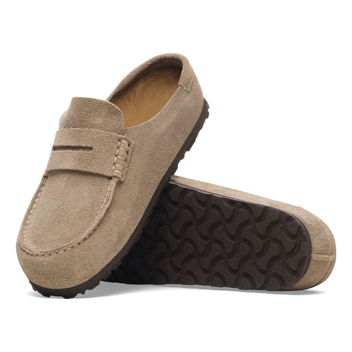 Women's Birkenstock Naples Wrapped Suede Clog - TAUPE