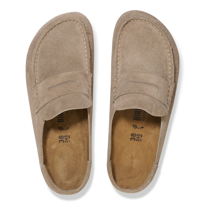 Women's Birkenstock Naples Wrapped Suede Clog - TAUPE