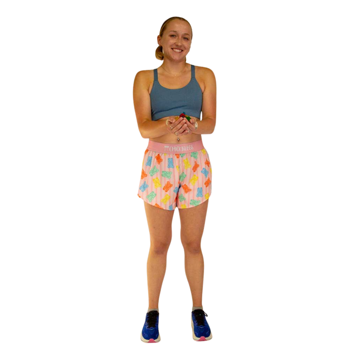 Women's ChicknLegs 4" Gummy Bears Split Shorts - GUMMYBEA