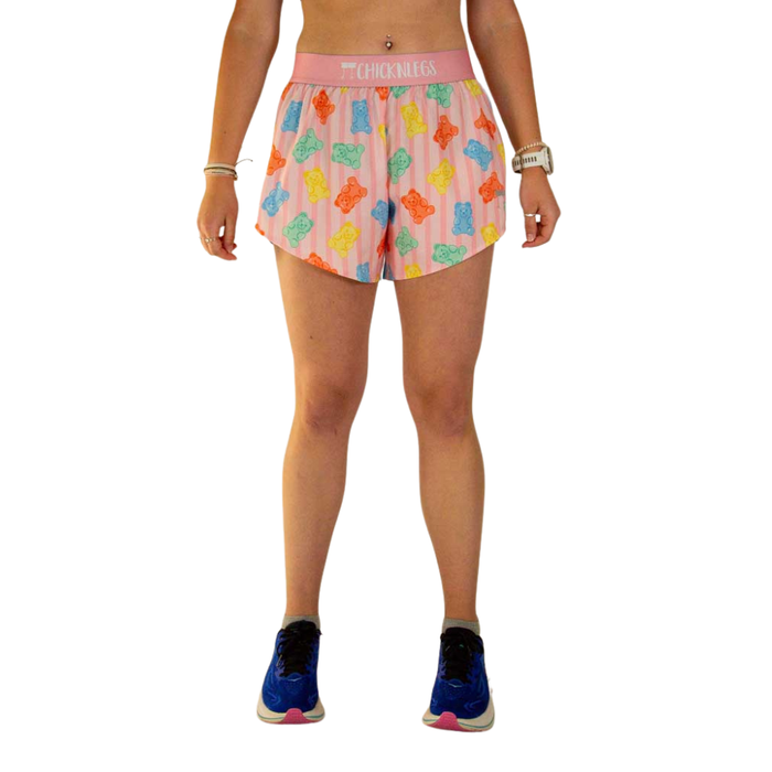 Women's ChicknLegs 4" Gummy Bears Split Shorts - GUMMYBEA
