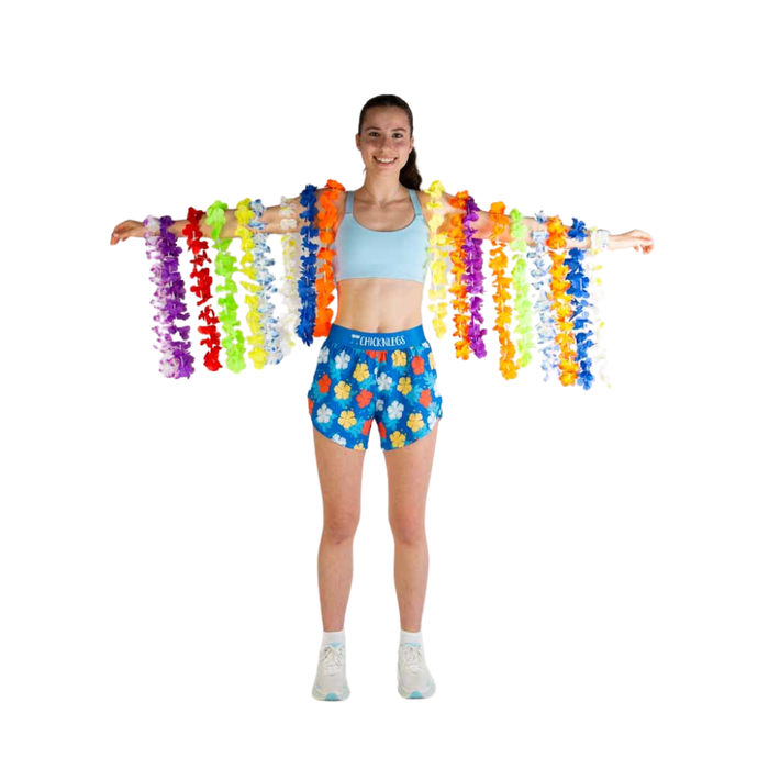 Women's ChicknLegs  4" Hawaiian Split Shorts - HAWAIIAN