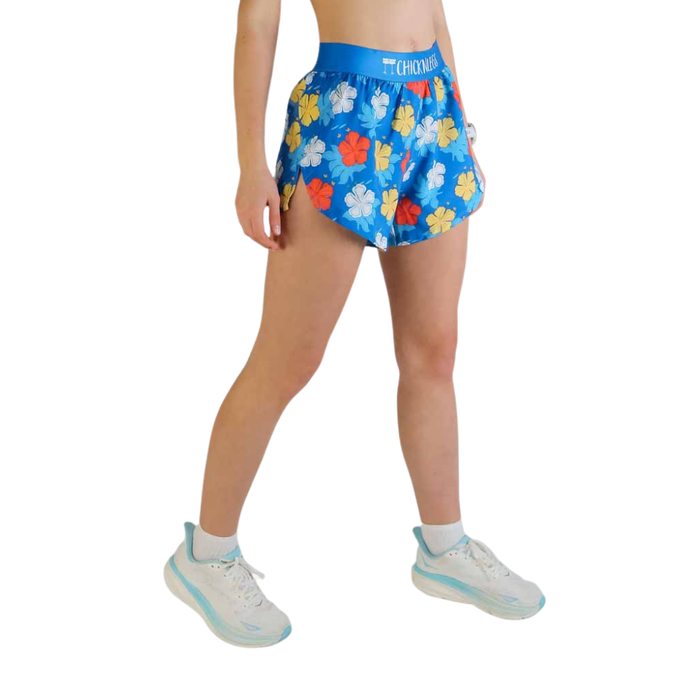 Women's ChicknLegs  4" Hawaiian Split Shorts - HAWAIIAN