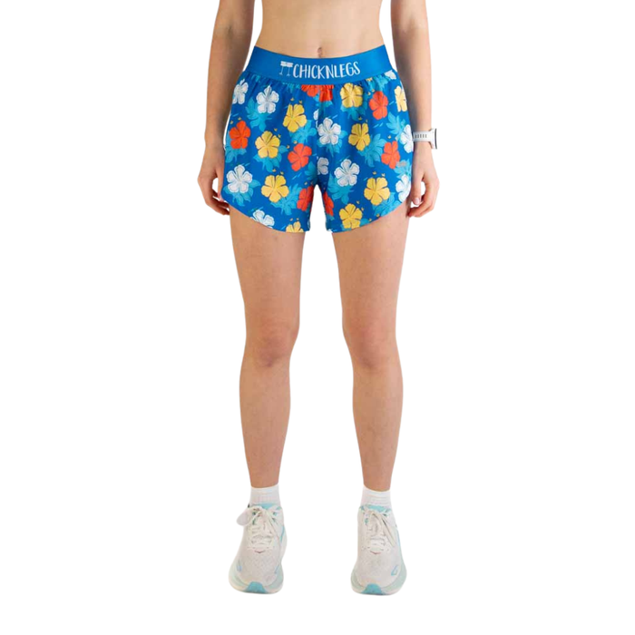 Women's ChicknLegs  4" Hawaiian Split Shorts - HAWAIIAN