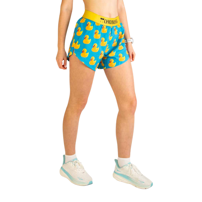 Women's ChicknLegs 4" Rubber Ducky Split Shorts - RUBBERDU
