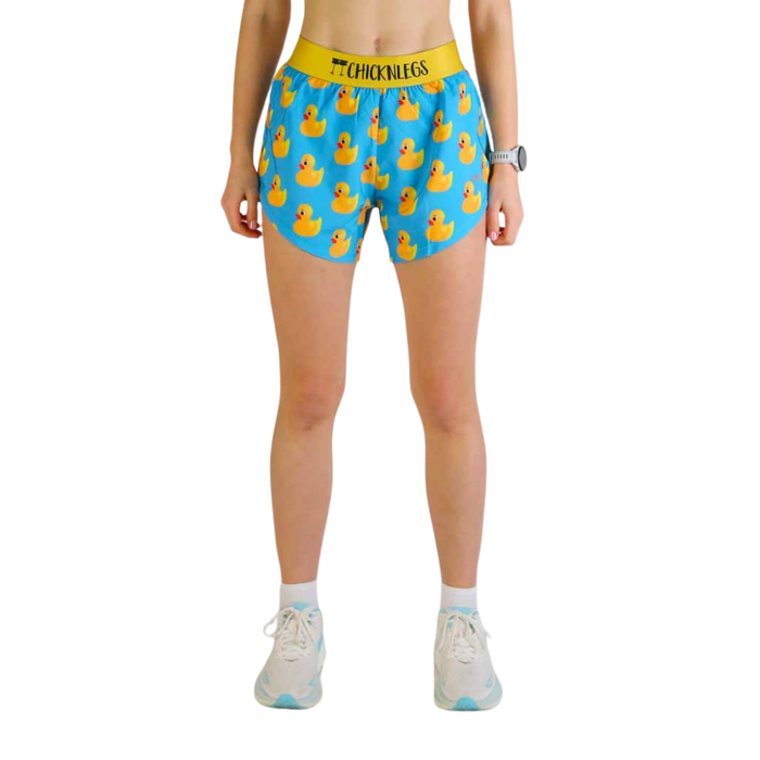 Women's ChicknLegs 4" Rubber Ducky Split Shorts - RUBBERDU