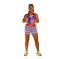 Women's ChicknLegs 4" USA Picnic Split Short - USAPICNI