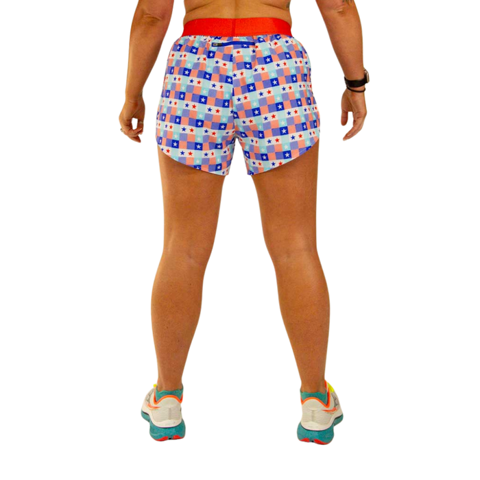 Women's ChicknLegs 4" USA Picnic Split Short - USAPICNI