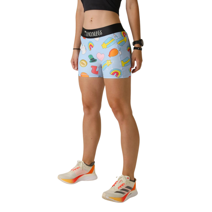 Women's ChicknLegs Charms 3" Pocket Compression Short - CHARMS