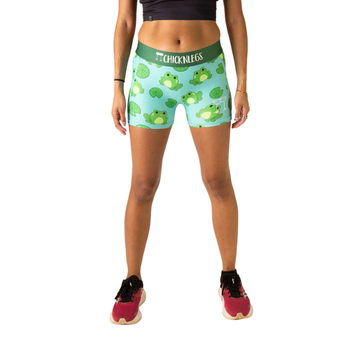 Women's ChicknLegs Fartlek Froggies  3" Pocket Compression Short - FROGGIES