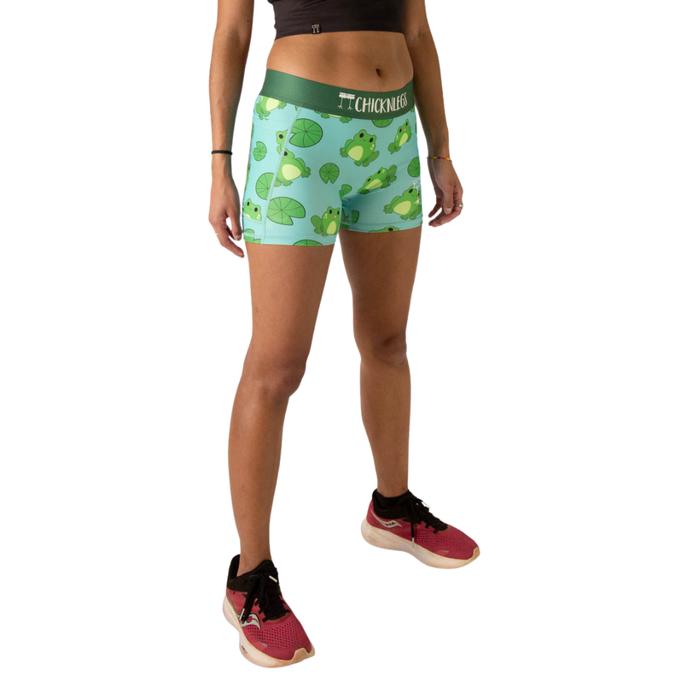 Women's ChicknLegs Fartlek Froggies  3" Pocket Compression Short - FROGGIES