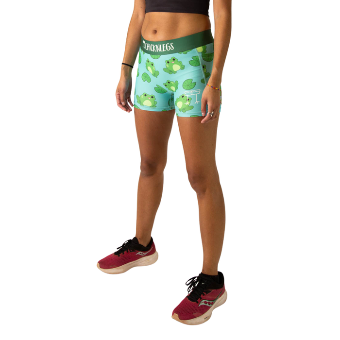 Women's ChicknLegs Fartlek Froggies  3" Pocket Compression Short - FROGGIES