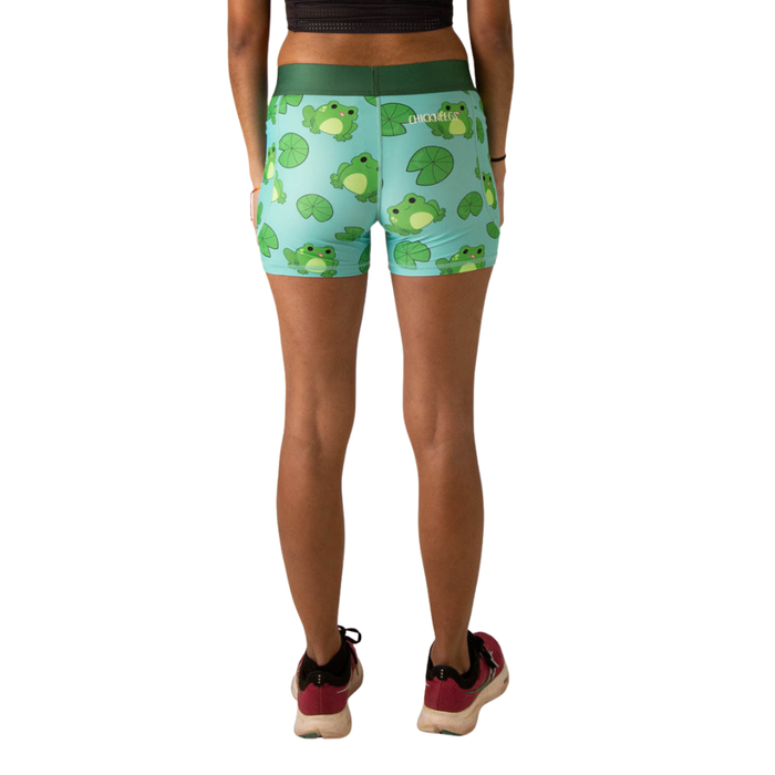 Women's ChicknLegs Fartlek Froggies  3" Pocket Compression Short - FROGGIES