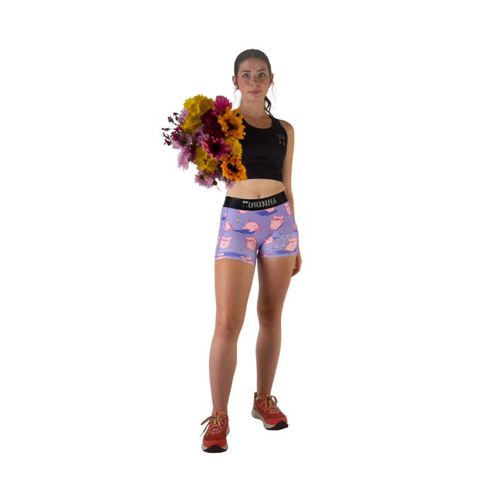 Women's ChicknLegs Piggies 3" Pocket Compression Short - PIGGIES