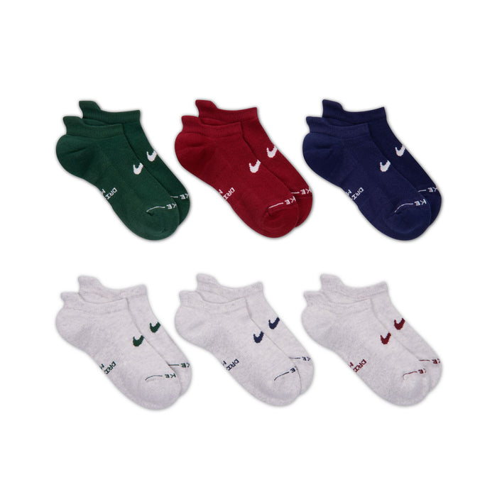 Women's Nike Elevated Everyday No-Show 6-Pack Socks - 907 GRN