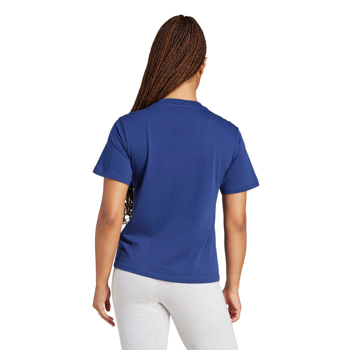 Women's Adidas Essentials Small Logo Cotton T-Shirt - DKBLUE