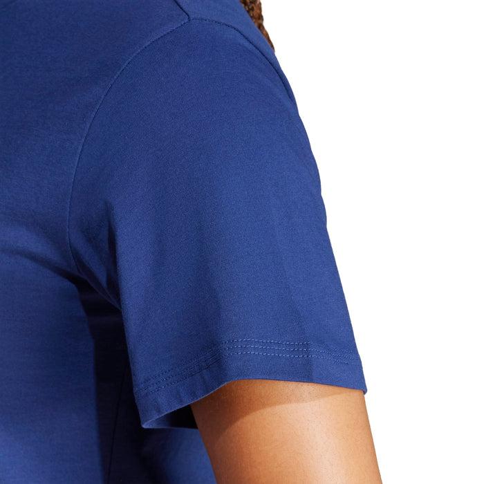 Women's Adidas Essentials Small Logo Cotton T-Shirt - DKBLUE