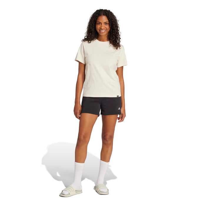Women's Adidas Essentials Small Logo Feel Cozy Shorts - BLACK