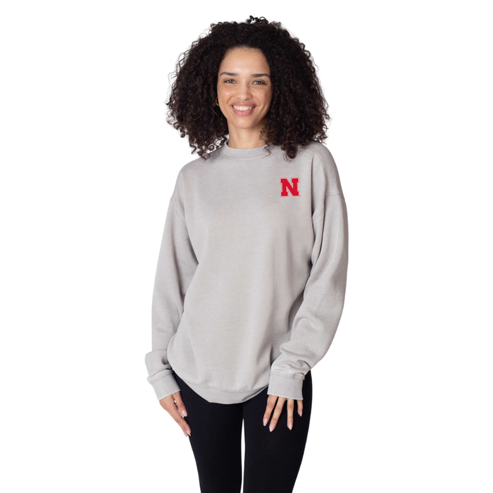 Women's Nebraska Huskers Campus Crew - STEEL-NE